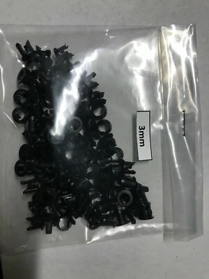 100 PC Black Plastic 3mm LED Clip Holder Display Mount Cases USA - Image 1 of 2