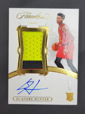 2019-20 Flawless De'Andre Hunter Gold Rookie Patch Auto True RPA # /10 Hawks