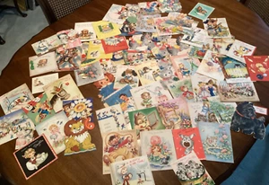 Lot of 58 1950s Used Cards Scrapbooking Crafts - Picture 1 of 24
