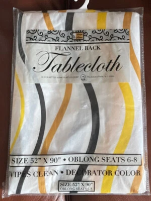 Mantel de cocina rectangular con respaldo de franela PEVA Better Homes 90 por 52 Foto 1 de 2