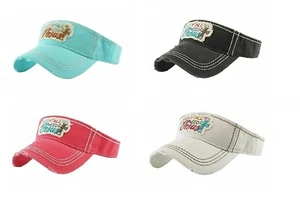 Yall Need Jesus Sonnenblende verstellbare Distressed Hutkappe Damen blau oder rosa - Bild 1 von 3