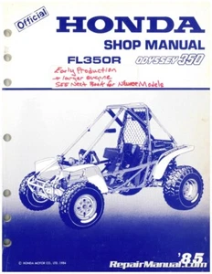 Used 1985 Honda FL350R Odyssey Service Manual EP - Picture 1 of 1