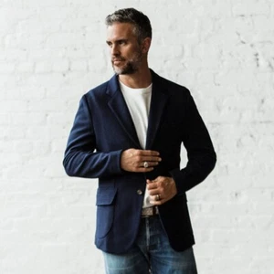 Taylor Stitch Telegraph Jacket in Navy Boiled Wool - Size M 40 (Cardigan Blazer) - Picture 1 of 10