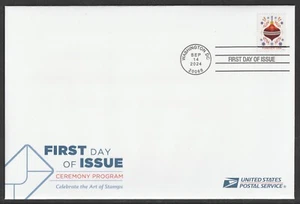 US 5942 Holiday Joy Red Ornament Ceremony Program FDC 2024 - Picture 1 of 3