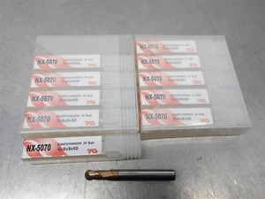 10 NEW! YG 6mm Carbide Ball Nose Endmills 2F 9mmLOC 50mmOAL | SGNF01060050 - Picture 1 of 4