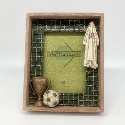 Vintage RUSS Old Time Sports Soccer 3D Resin Frame For 3.5 X 5” Picture - Image 1 of 4