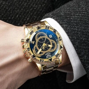 Herren Business Uhr Modische und Hübsche Edelstahl Quarzuhr - Bild 1 von 10