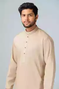 Herren Beige Farbe Baumwolle Pakistanisch Kurta Shalwar von Monark&Co - Bild 1 von 5