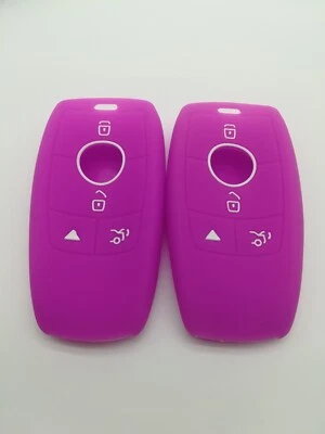 2*Cubierta de llave de llavero para Mercedes-Benz C63 AMG C GLA GLC GLE IYZ-MS2 2016-2020 Foto 1 de 4