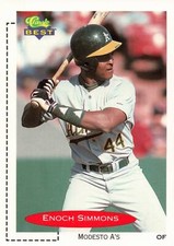 1991 Classic Best # 256 Enoch Simmons Modesto A's