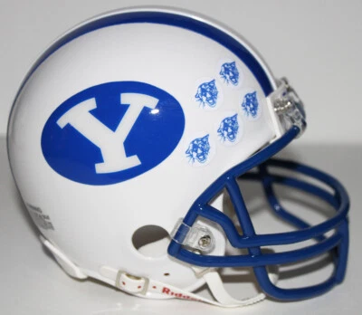 Minicasco personalizado 1990 BYU Brigham Young Cougars Ty Detmer - Heisman Foto 1 de 3