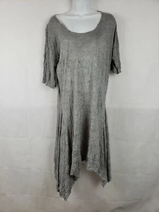 LAUREN VIDAL Acier grau Crinkle Story Kleid Größe 18 Damen Polyester & Viskose - Bild 1 von 6