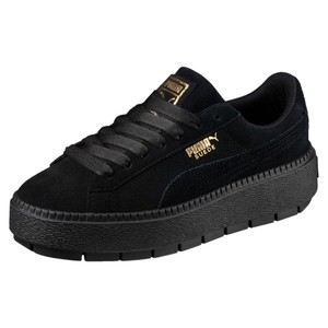 puma basket black suede