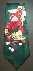 Men's Novelty Tie Tabasco Lobster Golf  USA 100% Silk 58" - Picture 1 of 3