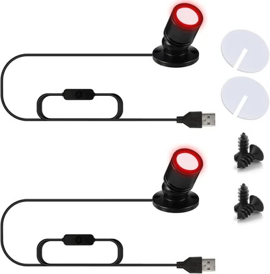 USB Powered Mini Spotlights for Displays 2-Pack – 5V Small LED Spot Lights Indoo - Image 1 of 4