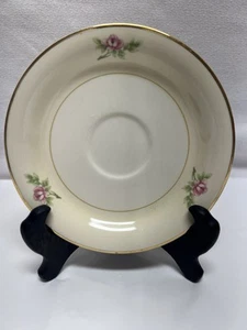 (1) Saucer 5 1/3” Diameter Vintage Homer Laughlin Eggshell Georgian line Rose - Picture 1 of 6
