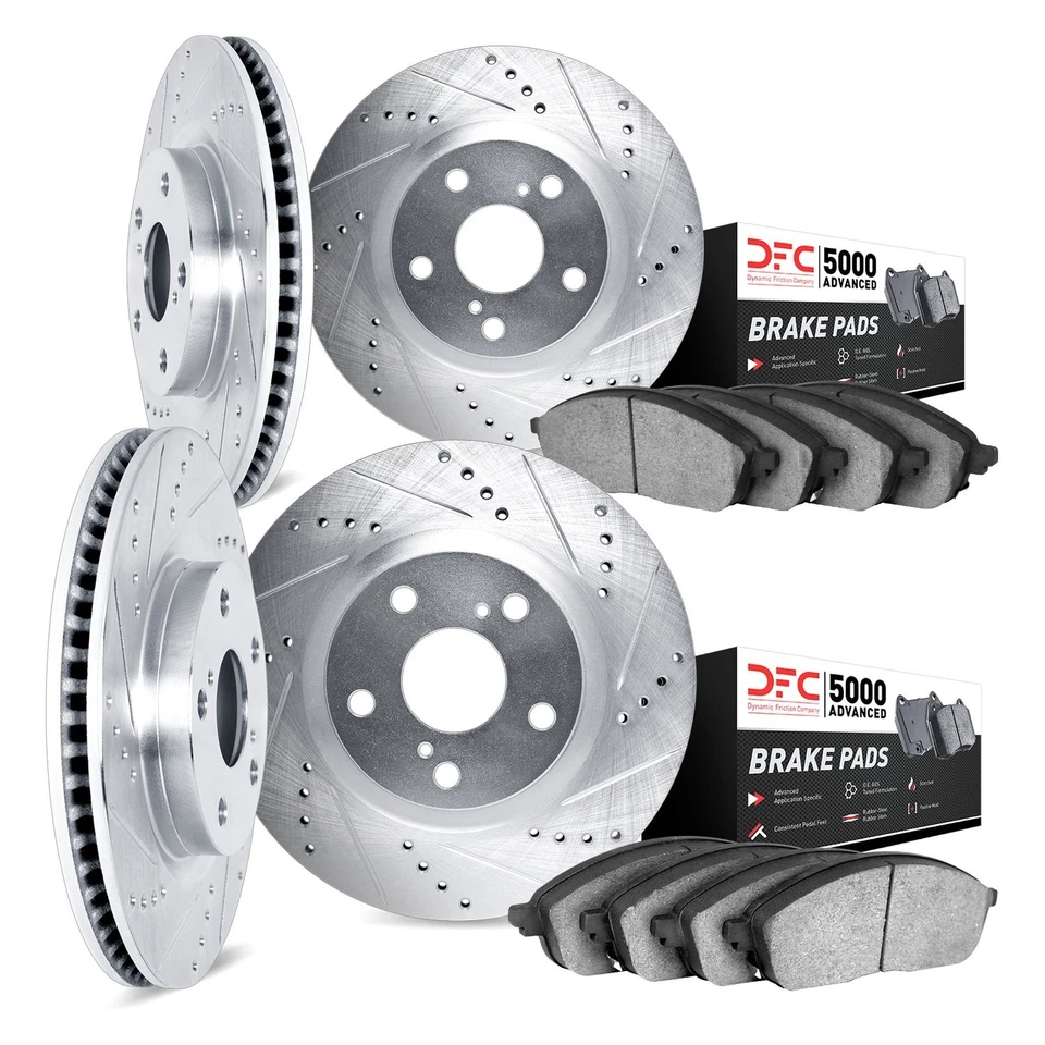 For BMW 530i 04-07 DFC PRO-KIT 5000 Drilled & Slotted Front & Rear Brake Kit Foto 1 de 1
