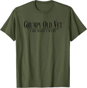 Lustiges T-Shirt Grumpy Old Vet I Do What I Want Militär Veteran Style Geschenk Unisex - Bild 1 von 3