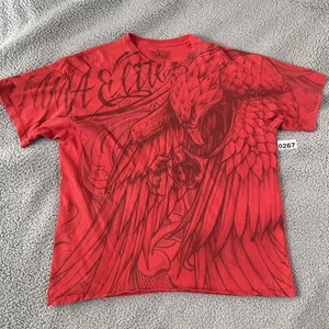 Y2K MMA Elite Shirt rot All Over Print Adler Grunge Cross Goth Erwachsene Größe XL - Bild 1 von 8
