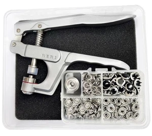 Pearl Snaps with Fastener Pliers Press Tool Kit 40 Set Snap Fasteners Kit Sna... - Picture 1 of 4