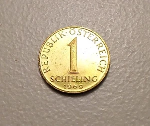 1969 Austria 1 Schilling *PROOF* Coin Bright & Shiny Low Mintage! - Picture 1 of 2
