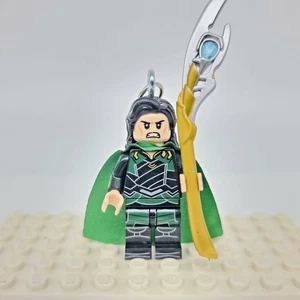 Loki Minifigure Keyring Keychain - Superhero Nerd Gift - Stocking Filler - v3 - Picture 1 of 2
