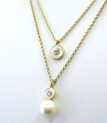 Kate Spade pearly delight Pendant 2 Tier Necklace in gold. Retail $78 - Image 1 of 4