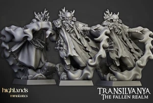 Necromancer - Highlands Miniatures  - Undead Fantasy - 28mm 32mm - Wizard - Picture 1 of 1