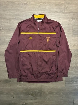 Chaqueta cortavientos Adidas Arizona State Sun Devils jugador mediana cremallera NCAA Foto 1 de 4