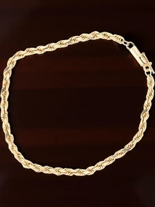 NACHLASS SEHR MASSIVES 14K GELBGOLD ARMBAND 7" SEIL 2,6-3mm KETTE #7876 - Bild 1 von 5