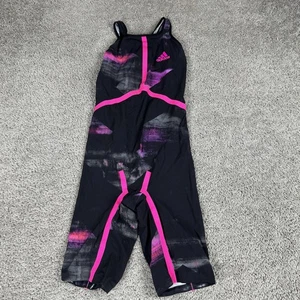 Adidas Badeanzug Damen 34 schwarz pink Fina Approved Racing Knie Einteiler - Bild 1 von 12