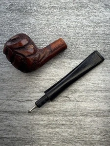 VTG Hand Carved Designed Briar Wood Imported Italy Tobacco Pipe Billiard Estate - Picture 1 of 17