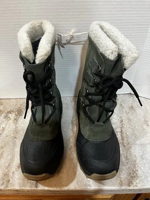 Botas Lands End Niños Jóvenes Talla 3 Aisladas Impermeables Invierno Nieve Gamuza Verde Foto 1 de 4