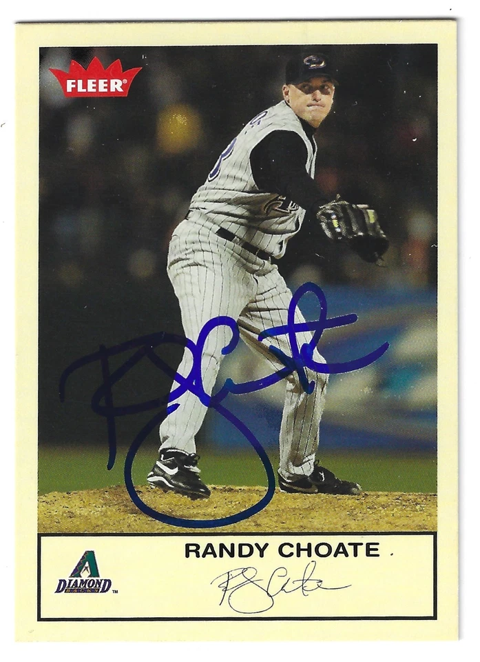 RANDY CHOATE ARIZONA DIAMONDBACKS SIGNED CARD ST LOUIS CARDINALS YANKEES DODGERS - Image 1 of 1