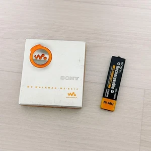 Sony MZ-E510 MD Player Silver Orange Walkman Tested Working Used - Picture 1 of 9