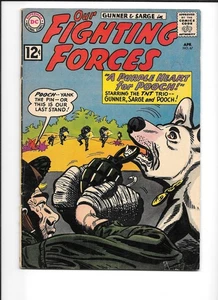 Our Fighting Forces #67 POOCH Pulls Grenade Pin, Gets PURPLE HEART! 1962 Fn- 5.0 - Picture 1 of 2