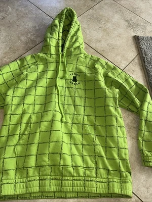 Sudadera con capucha Teddy Fresh suéter de alambre de púas • verde lima para hombre talla grande Foto 1 de 4