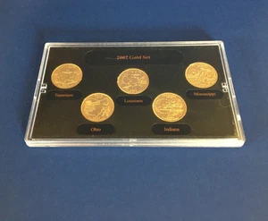 ❅Gold Edtn❅ 2002-D Quarter Set ~TN OH LA IN MS~ Die Strike Mint Errors ☆SONOMA☆ - Picture 1 of 18