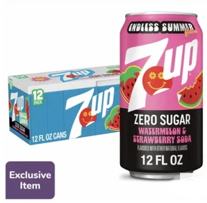 7up Zero Sugar Wassermelone Erdbeere, 12 Oz, 24er Pack - Bild 1 von 1