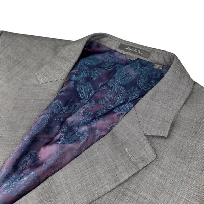 NEW Indochino Men's Bespoke 100% Wool 2-Button Blazer Jacket Gray • 50R - Image 1 of 4