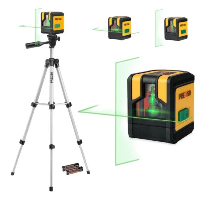 PREXISO 100Ft Laser Level Tripod Dual Module Self Leveling Cross Line LaserLevel - Image 1 of 4