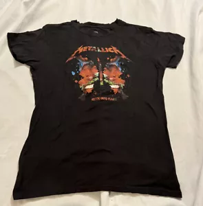 girl’s metallica moth in flame t shirt xxl metal rock band - Picture 1 of 4