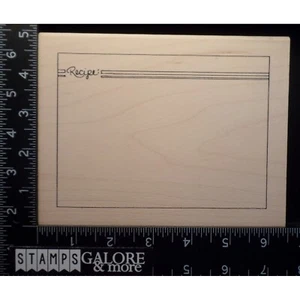 Art Gone Wild Rubber Stamps RECIPE CARD WITH BORDER #1279 - Picture 1 of 2