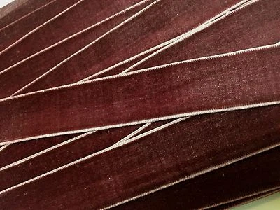 velvet trim 7/8" ribbon 3 yards assorted colors - Image 1 of 4