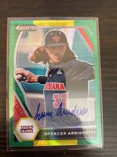 2021 Panini Prizm Draft Picks Hyper Green Yellow Spencer Arrighetti Auto PDP178