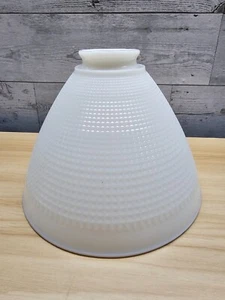 CORNING WARE MILK GLASS LAMPSHADE - WAFFLE PATTERN - 8" - Picture 1 of 5