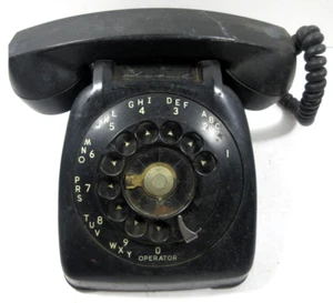 vintage Automatic Electric Monophone rotary dial black phone telephone untested - Picture 1 of 18