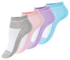 Sneaker Socken mit Rippsohle in Pastelltönen für Mädchen und Damen  im 4er Pack