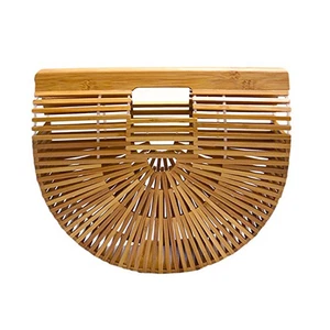 Bamboo Bag Summer Lady Tote Luxury Design Bamboo Handbag Travel Clutch Cult Gaia - Picture 1 of 14