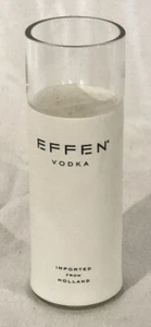 Effen Vodka Highball Style Tall Glass Wrapped with White Rubber Sleeve VGC - Picture 1 of 3